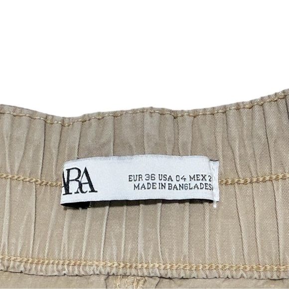 Zara Khaki High Waisted Pants Size 4 - Picture 8 of 8